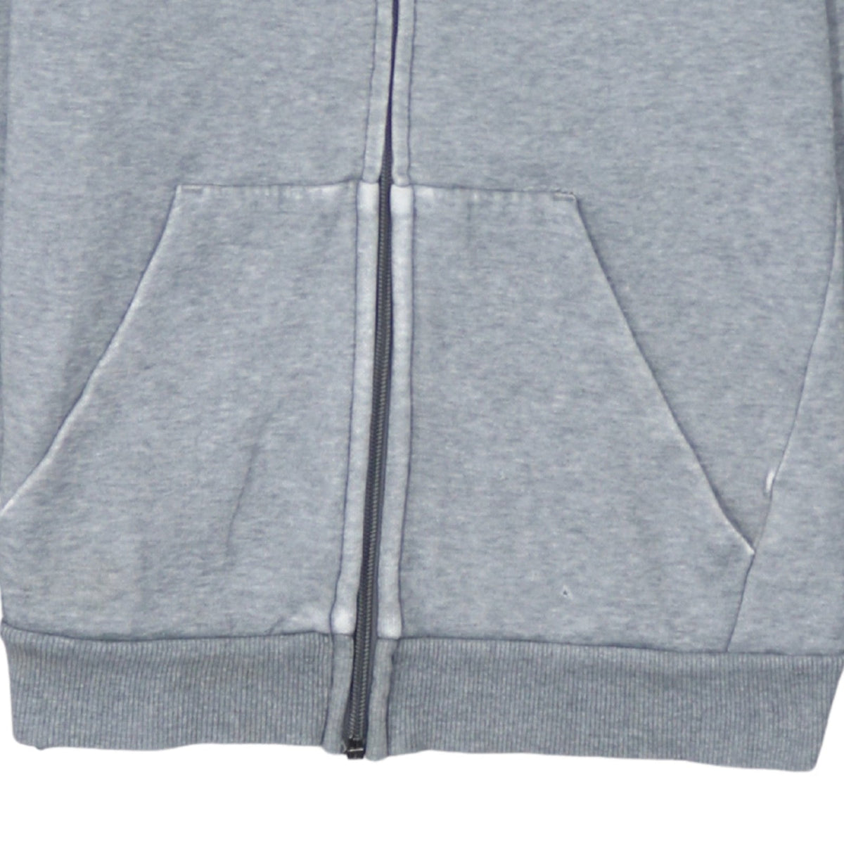 Additional view of Puma boys’ grey full zip hoodie, size 13-14, years graphic print sportswear