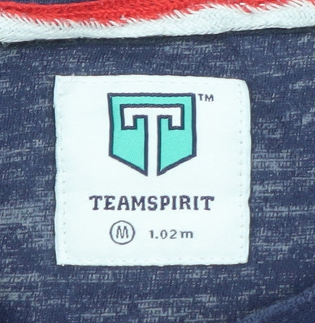 TeamSpirit Men's Blue Graphic Sports T-Shirt Medium