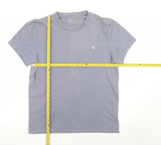 Jack Wills Men's Grey Crew Neck Cotton T-Shirt Size L
