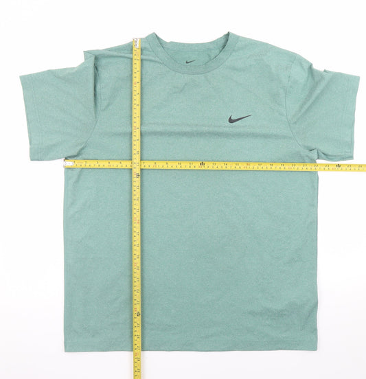 Nike Men’s Green Dri-Fit Short Sleeve Crew Neck Sports T-Shirt L