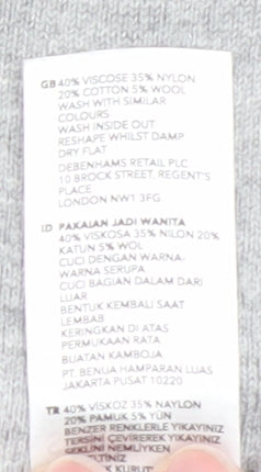 Additional view of Mantaray Women’s Grey Jumper Dress, size UK 8, Long Sleeve Hooded Knitwear