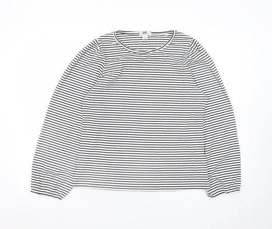 Dorothy Perkins Women’s Black Striped Long Sleeve Cotton T-Shirt Size L