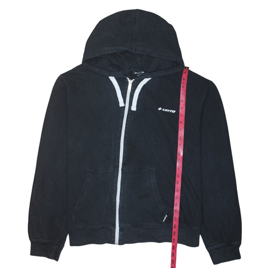 Lotto Men's Black 2XL Full Zip Hoodie Cotton Sweatshirt