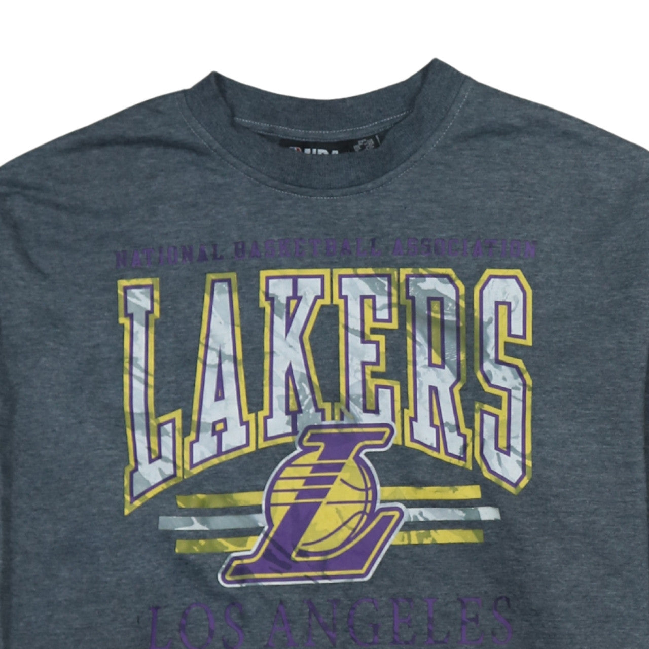 Additional view of NBA Los Angeles Lakers Grey Cotton Pullover Sweatshirt 2XS Women