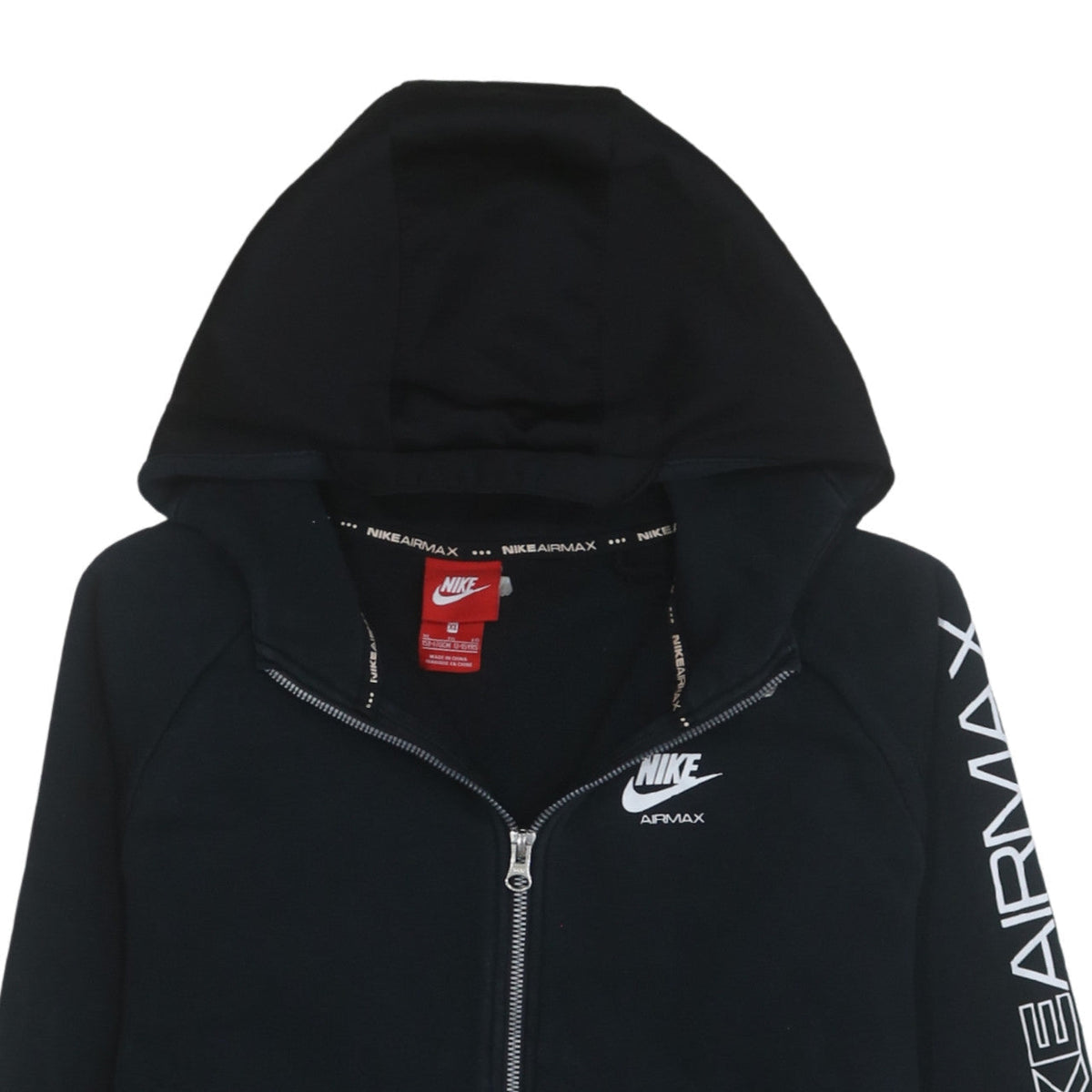 Additional view of Nike boys’ black air max full zip hoodie xl 13-15 years fleece sweatshirt
