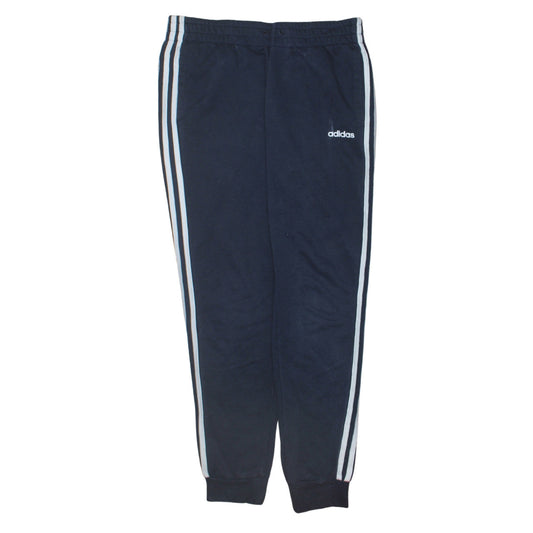Adidas Womens Blue Track Pants Size 12-14 Elastic Waist Side Stripe