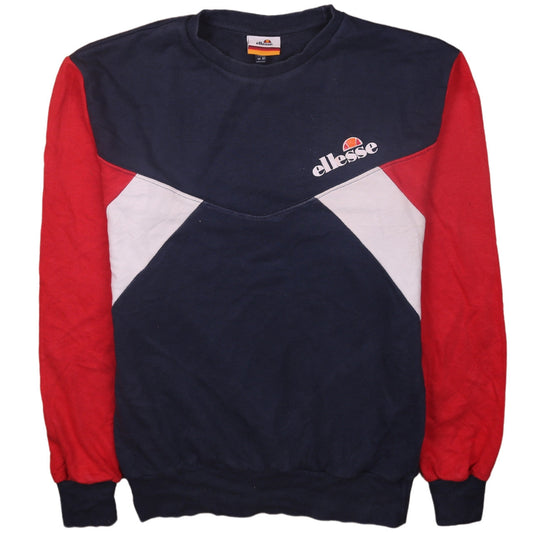 Additional front view of Ellesse women’s navy red colourblock sweatshirt uk 10
