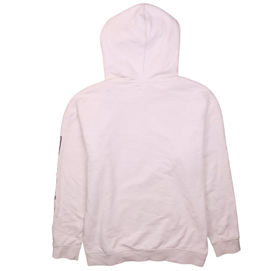 Vans Men’s White Pullover Hoodie Small Logo Graphic Fleece