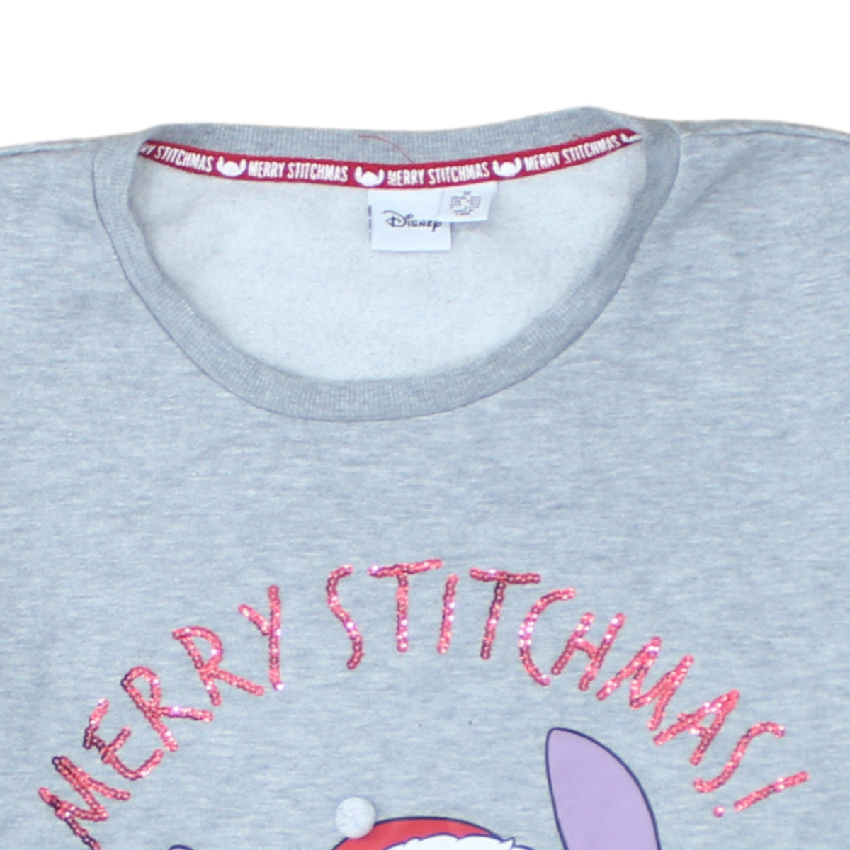 Additional view of Disney Women Grey Stitch Christmas Sweatshirt, size M, 12/14