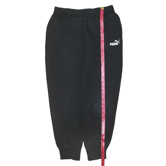 Puma Men's Black Small Regular Fit Jogger Fleece Sweatpants