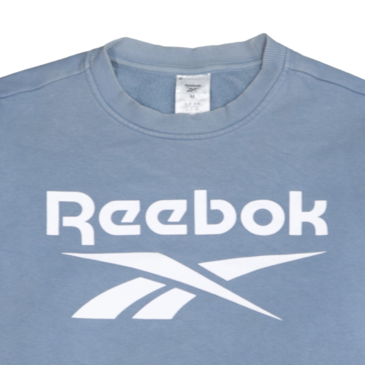 Additional view of Reebok Men's Blue Logo Crew Neck Fleece Sweatshirt, size M