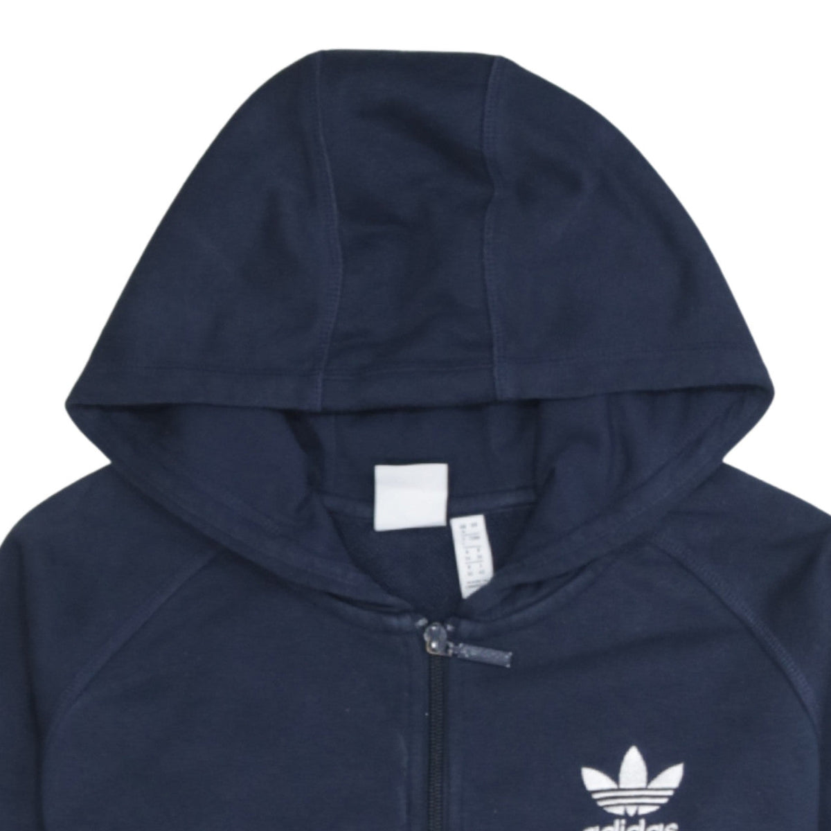 Additional view of Adidas Women's Navy Blue Full Zip Hoodie UK 8 Cotton Blend Casual