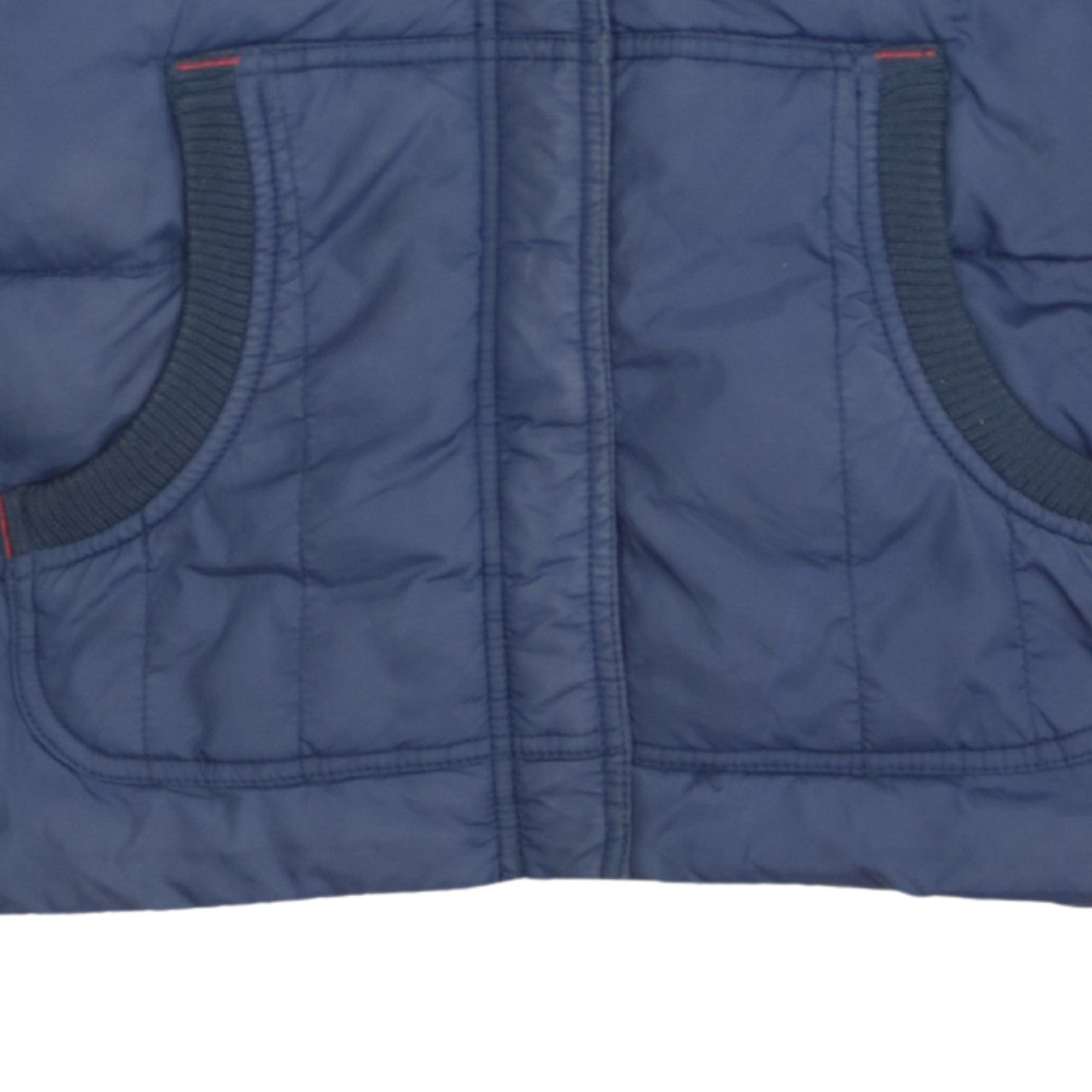 Tommy Hilfiger Women Blue Puffer Waistcoat M Sleeveless Zip