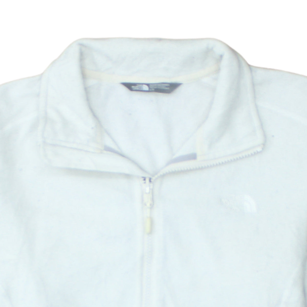 Additional view of The North Face women’s white fleece full zip hoodie, size L