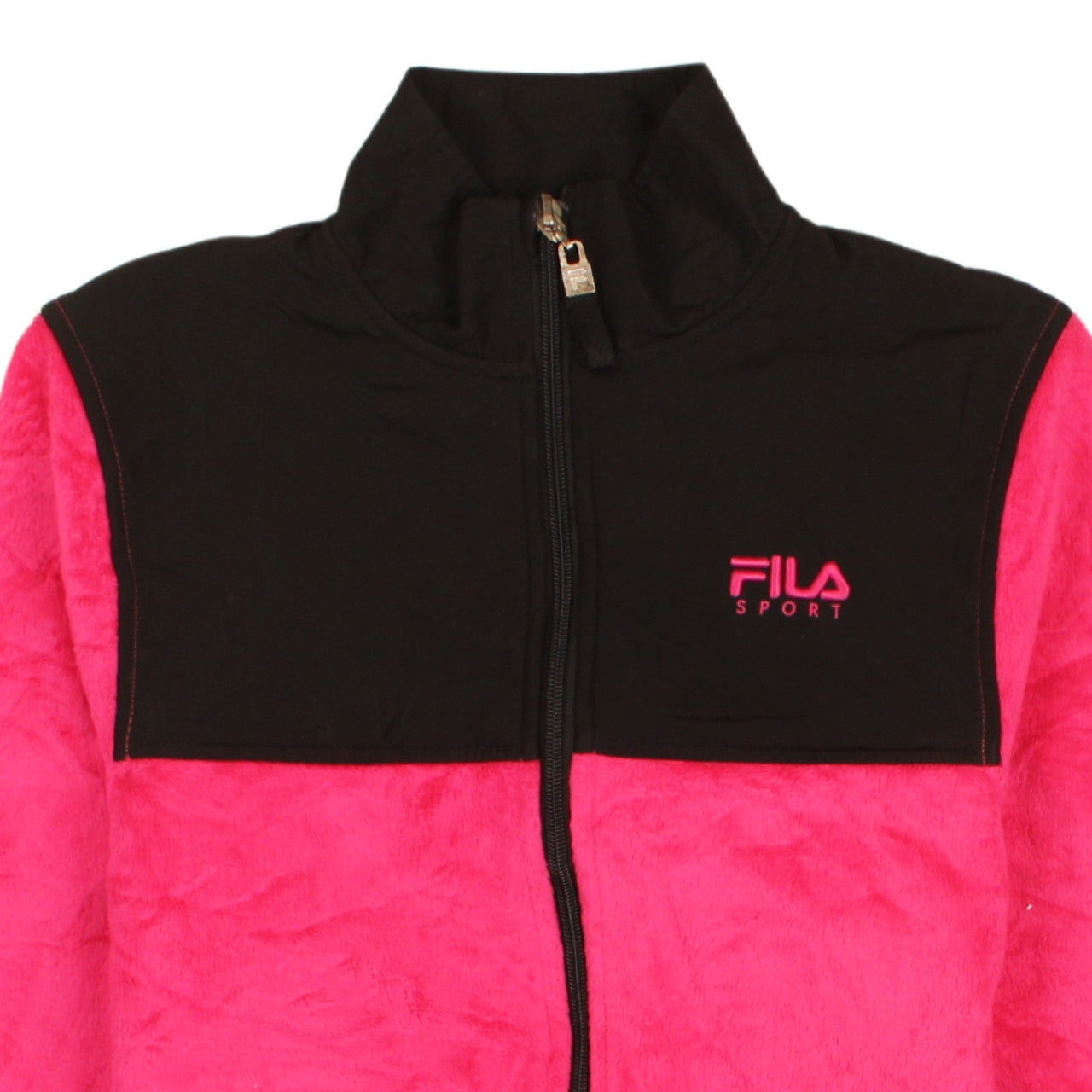 Fila Sport Women’s Pink & Black Fleece Full Zip Jacket XS