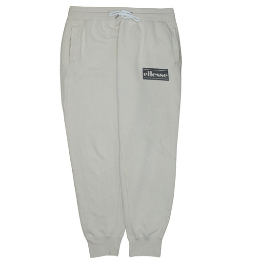 Ellesse Womens Beige Jogger Sweatpants UK 16 Elastic Waist Comfort Fit