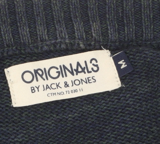 Additional view of Jack & Jones Originals Men's Blue Cotton Jumper M Crew Neck