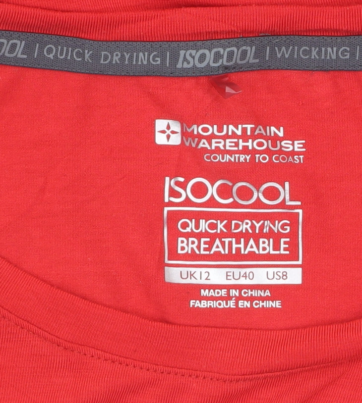Additional view of Mountain Warehouse Women’s Red, size UK 12, Isocool Quick Dry T-Shirt