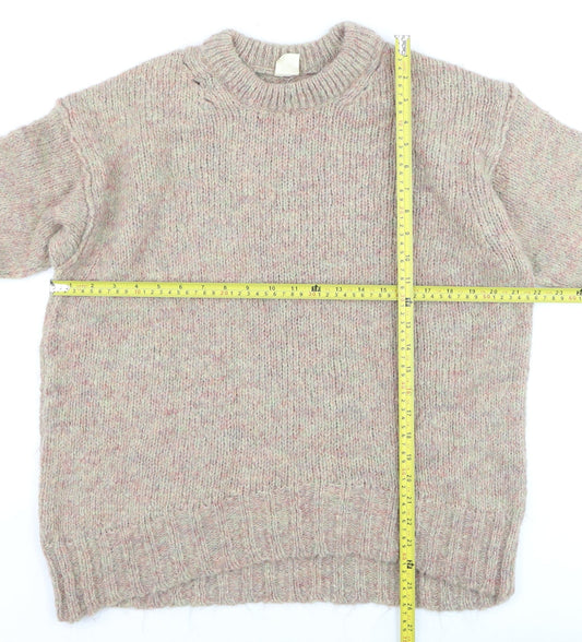 Urban Outfitters Women Beige Wool Blend Chunky Knit Jumper Size S
