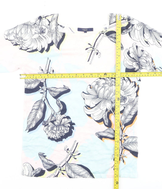 Next Womens Multicoloured Floral Cotton T-Shirt Size 8