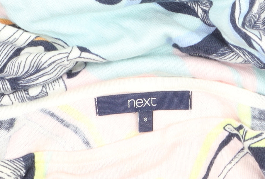 Additional view of Next women’s multicoloured floral cotton t-shirt, size UK 8