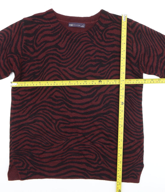 Marks and Spencer Women's Brown Animal Print Sweater Size 12