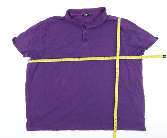 Jacamo Men's Purple Cotton Polo T-Shirt 3XL Casual Classic Fit