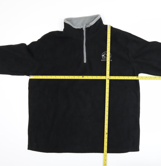 Atlas For Men Black XL Men's Activewear 1/4 Zip Fleece Jacket