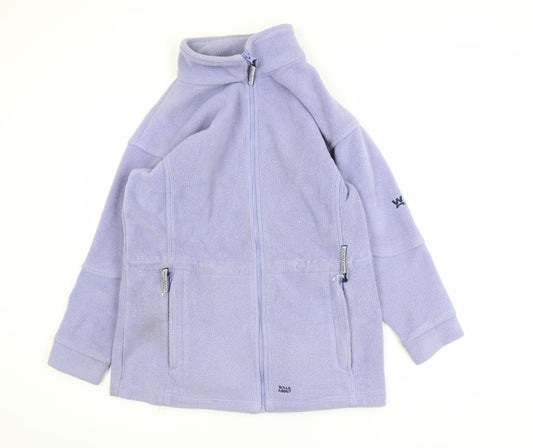 Walk About Women Purple Fleece Full Zip Jacket Size 10 Activewear