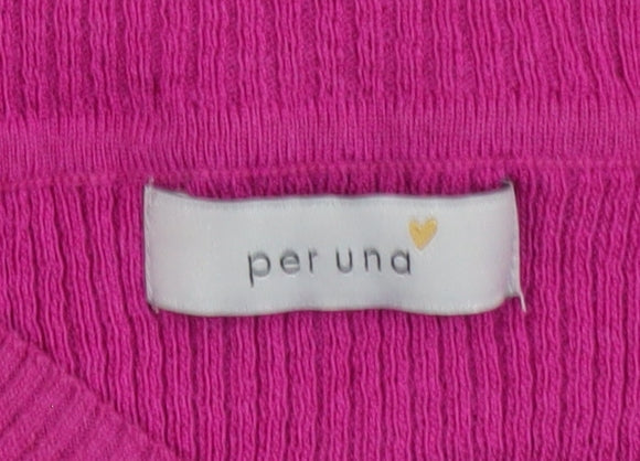 Additional view of Marks & Spencer Women Pink V-Neck Long Sleeve Jumper, size 14