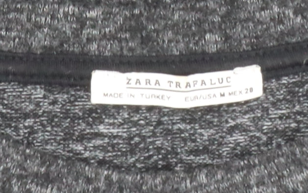 Additional view of Zara Trafaluc Women’s Grey Relaxed Fit Jersey T-Shirt, size UK 12