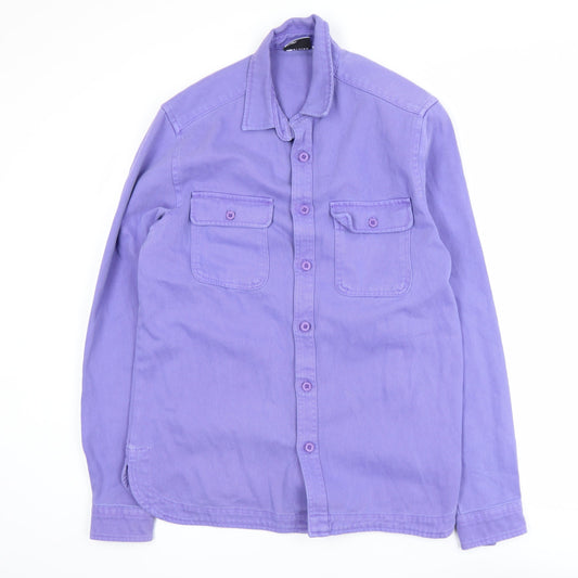 ASOS DESIGN Women Purple Cotton Bee Embroidered Jacket M