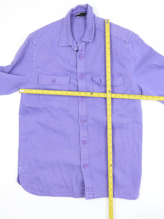 ASOS DESIGN Women Purple Cotton Bee Embroidered Jacket M