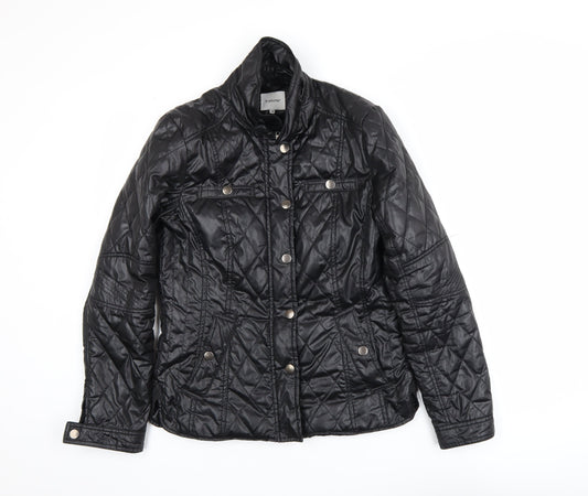 Additional front view of b.young Women's Black Quilted Short Jacket, size 10