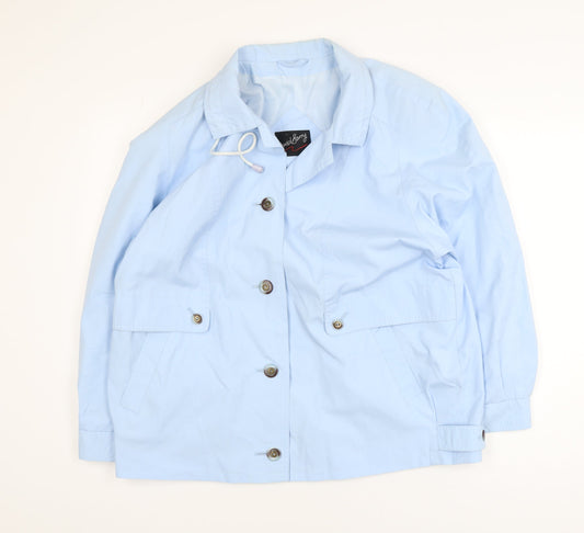 Additional front view of David Barry Women's Blue, size 16, Buttoned Casual Jacket