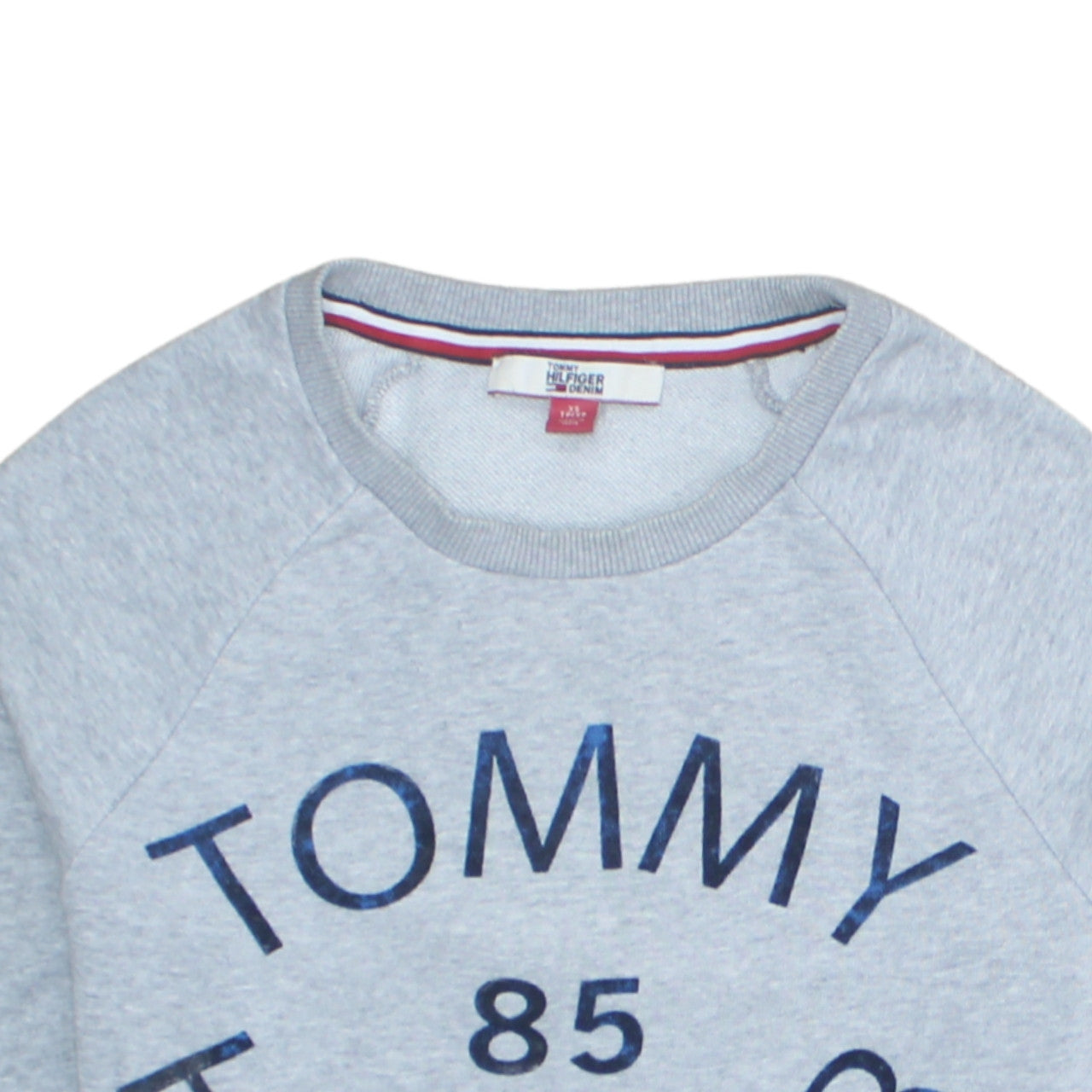 Additional view of Tommy Hilfiger Men's Grey XS Crew Neck Logo Sweatshirt