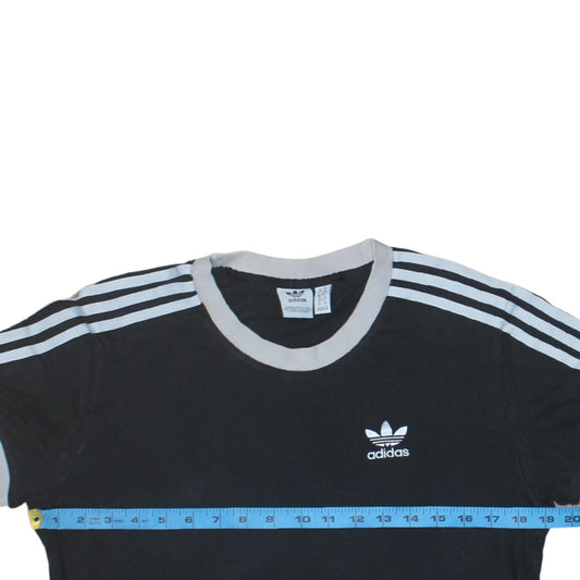 Adidas Mens Black XS Sports Crew Neck Cotton Short Sleeve T-Shirt