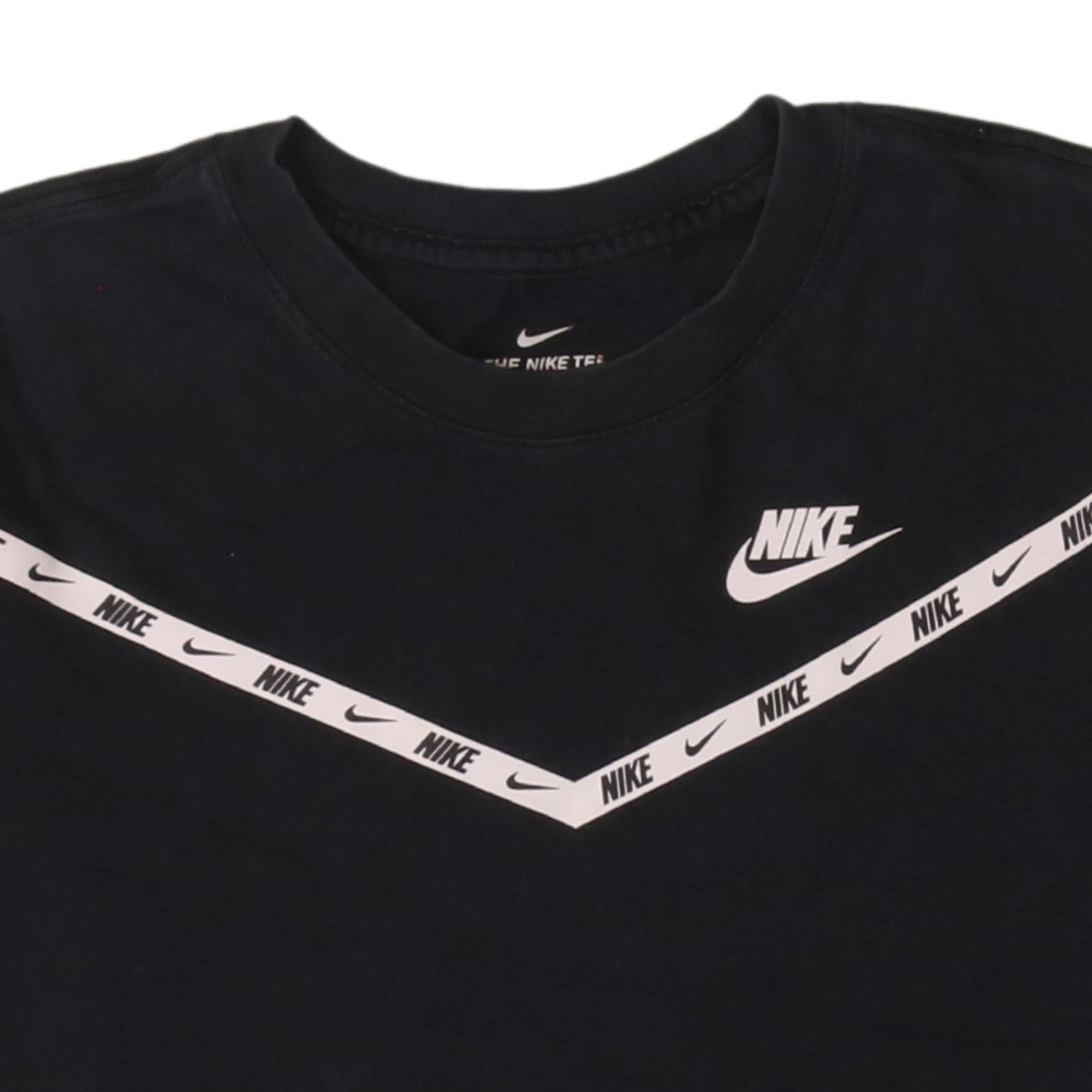 Nike Boys Black XL Sports Logo Cotton Crew Neck T-Shirt