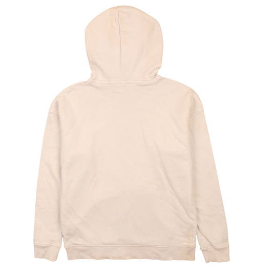 Adidas Womens White Pullover Hoodie Size 6 Logo Fleece Sweatshirt