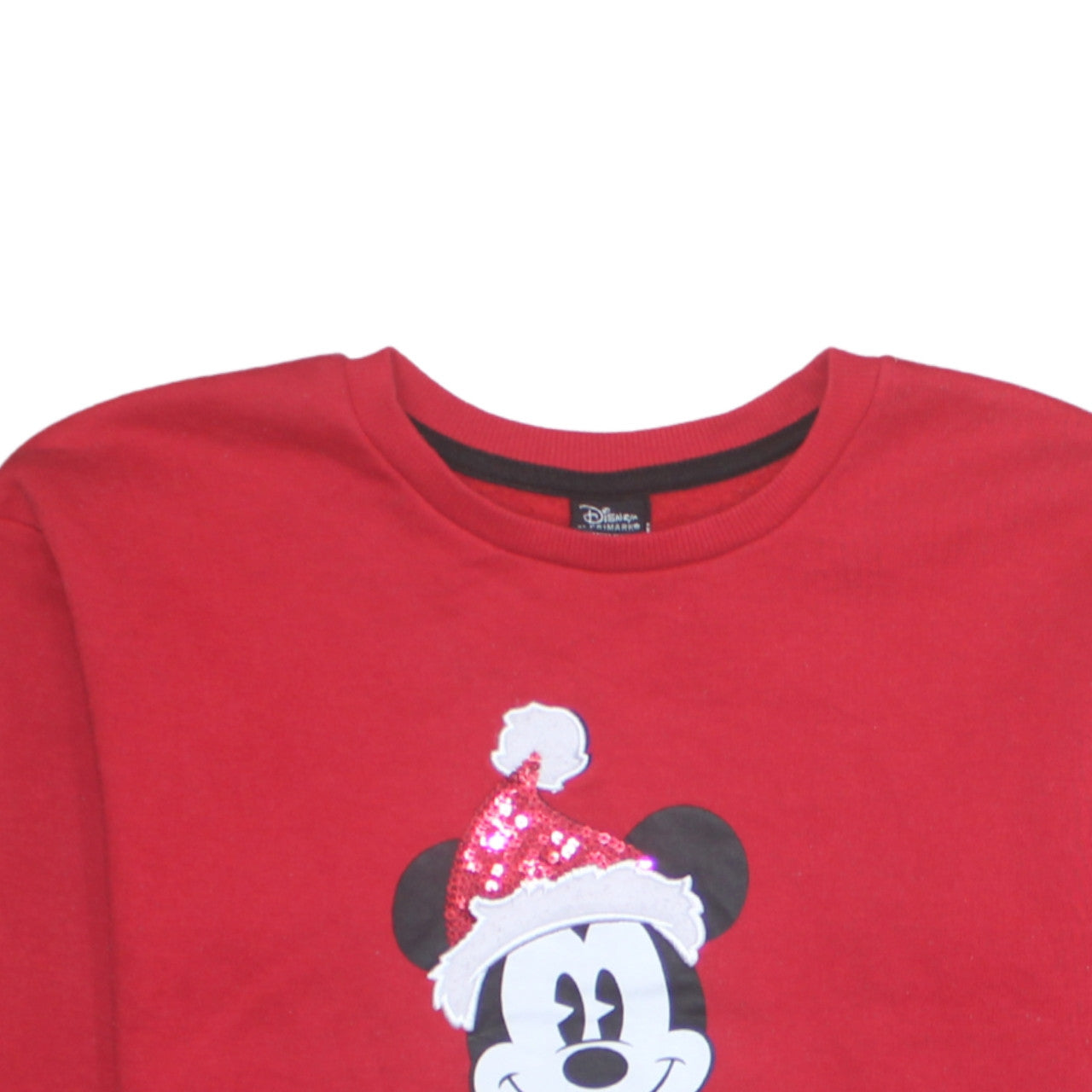 Additional view of Disney at Primark girls’ red mickey mouse sequin christmas sweatshirt 13-14 years