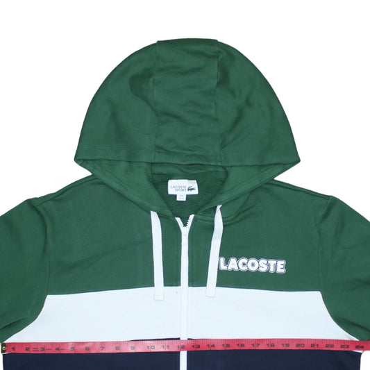 Lacoste Sport Men’s Green XL Hooded Full Zip Jacket