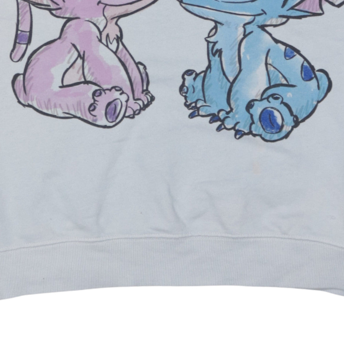 Additional view of Zara girls’ white disney stitch & angel graphic pullover sweatshirt 11-12 years