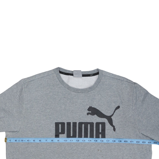 Puma Men’s Grey XL Pullover Crew Neck Logo Sweatshirt