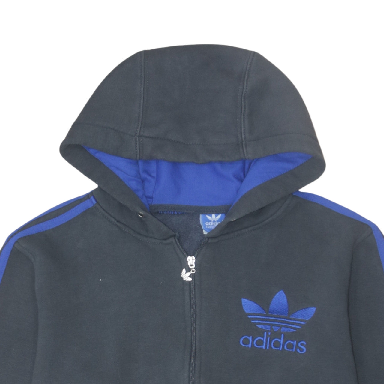 Adidas Men's Blue Full Zip Hoodie Size L Sportswear Jacket