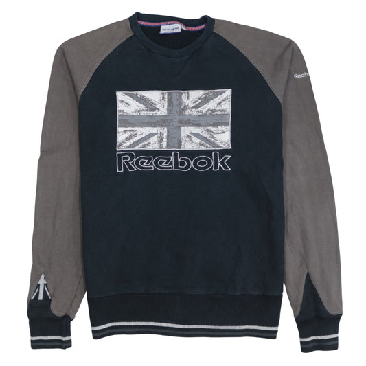 Additional front view of Reebok Classic Women's Black & Grey Crew Neck Sweatshirt, size M