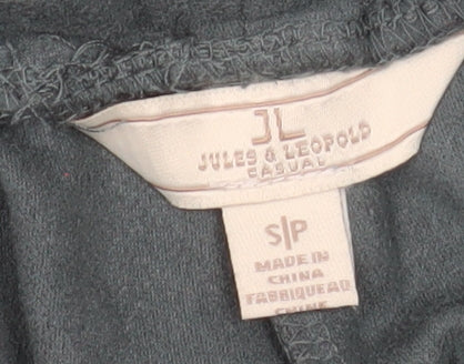 Brand and care label for Jules & Leopold Men’s Blue Jogger Sweatpants Small Elastic Waist Fleece