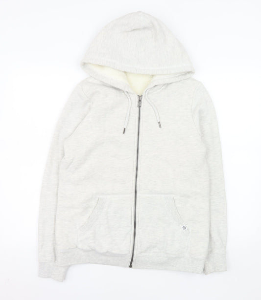 TOG24 Women’s Grey Hooded Full Zip Fleece Lined Jacket Size 10