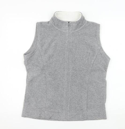 Isle Essentials Women's Grey Fleece Bodywarmer Waistcoat Size 14