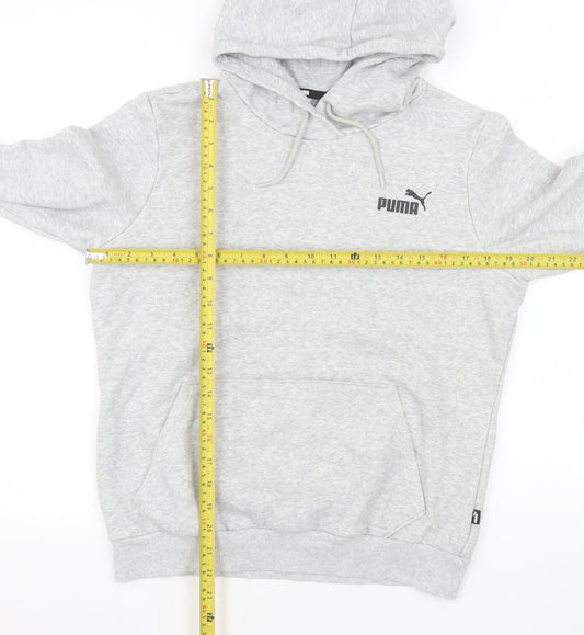 Puma Women's Grey Pullover Hoodie Cotton Blend Size M