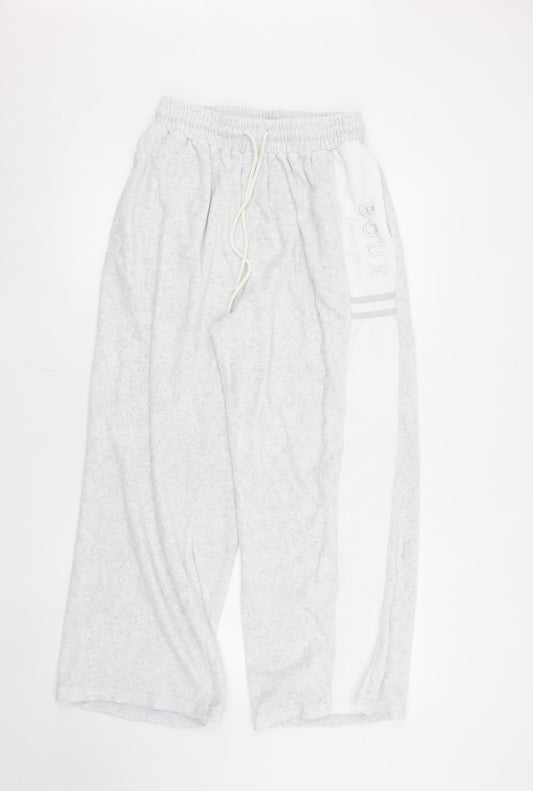 Additional front view of Boux Avenue women’s grey cotton blend relaxed sweatpants uk 12